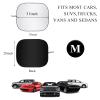 Yourkar 2 PCS Car Windshield Sun Shade, 31 28 Inches Thickened Sunscreen Auto Windshield Sunshade, Silver Coated Fabric Vehicle Sun Blocking Shades, Universal Car Accessories (M) view 2