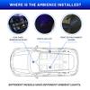 NJSBYL LED Ambient Lighting Circuit Board Replacement for B-MW X5 X6 X7 Series 2 3 4 5 7 M2 M3 M4 Pre-LCI LCI Blue-Red Courtesy Rear Pillar Front Seatback Atmosphere Module view 2