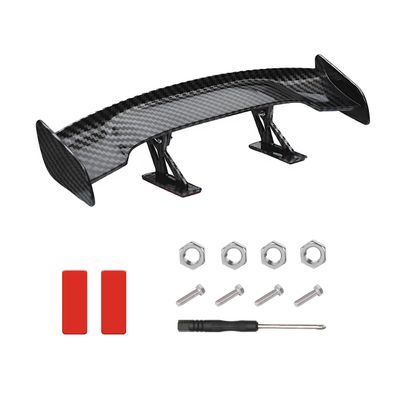 Yourkar Car Spoiler Wing, Carbon Fiber Auto Exteriores Rear Tail Wings, ABS Automotive Mini Tiny Trunk Spoiler for Most Vehicles, Universal Car Accessories (Black Carbon Fiber, Large)