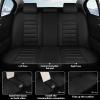 YWZQ Full Set Seat Covers for Chevrolet Chevy Bolt EUV 2022-2025, Premium Leather Waterproof Stain-Resistant with Storage Pockets, 5 Pieces Seats Protector (Black&Red) view 3