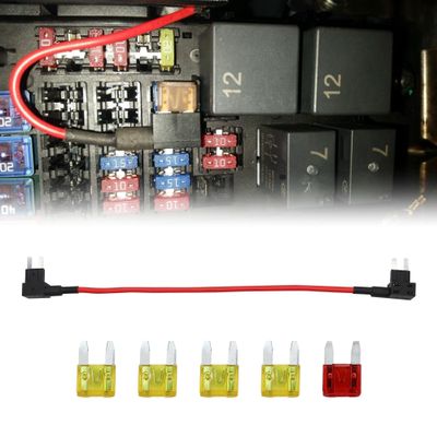 CBWPR091AA Fuse Adapter Fuse Holder TIPM Bypass Cable 14awg Wire/20 Amp Repair Fuel Pump Relay Bypass Cable Compatible with Dodge Ram 1500 2500 3500 Chrysler Jeep VW 2007-2016 14AWG Wire/20AMPs