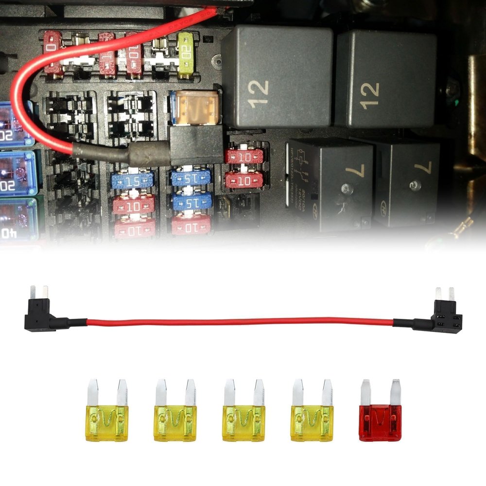 CBWPR091AA Fuse Adapter Fuse Holder TIPM Bypass Cable 14awg Wire/20 Amp Repair Fuel Pump Relay Bypass Cable Compatible with Dodge Ram 1500 2500 3500 Chrysler Jeep VW 2007-2016 14AWG Wire/20AMPs