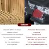 Frtcaty 76mm 3" High Flow Round Tapered Cone Cool Air Filter Cleaner with Top Filter Design Short 163mm tall view 3
