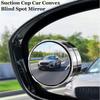 Suction Cup Car Convex Blind Spot Mirror, Upgraded Blind Spot Mirror for Car, 360Rotating And Swinging, High-Definition Wide-Angle View, 2 Pack Car Blind Spot Mirror (Silver) view 2