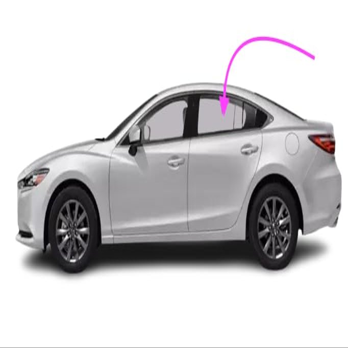 Driver Side Rear Left Door Window Glass Compatible With 2014-2021 Mazda 6 4D Sedan Models