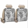 T&H XHome Car Seat Protector, 2 Pack Kick Mats Back Seat Protector Summer Gradient Black Gray Ocean Coral Sea Waterproof Backseat Cover for Kids Universal Fit Automotive Interior Protectors view 1