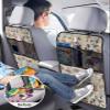 T&H XHome Car Seat Protector, 2 Pack Kick Mats with Organizer - 3 Pocket Storage, Retro Mushroom Spring Summer Plant Leaves Back Seat Cover for Kids Universal Fit Automotive Interior Protectors view 4