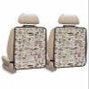T&H XHome Car Seat Protector, 2 Pack Kick Mats Back Seat Protector Retro Mushroom Spring Summer Plant Leaves Waterproof Backseat Cover for Kids Universal Fit Automotive Interior Protectors view 1