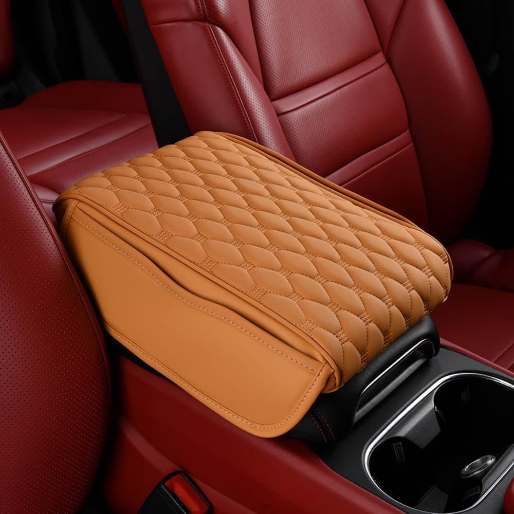 JSLYF for Subaru Outback (BL/BP) 3.Gen 2003 2004 2005 2006 2007 2008 2009 Car Center Console Cover, Leather Memory Foam Protection Pad, Hand Rest Pillow with Height Increase, Interior Accessory