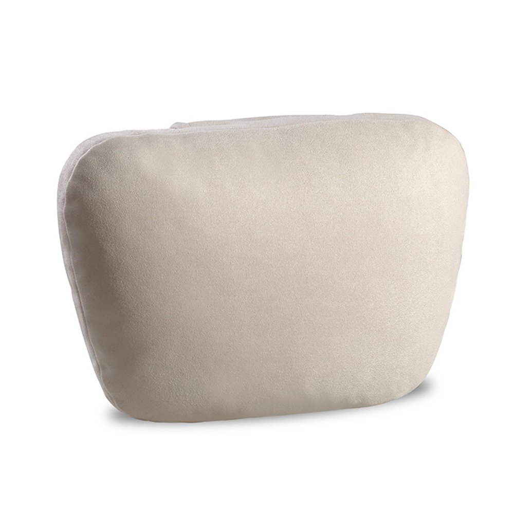 LXQTAO Premium Quality Car Seat Suede Velvet Pillow - Neck and Lumbar Support Cushion for Automobile Interior (1, Beige, Neck Pillow)
