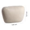LXQTAO Premium Quality Car Seat Suede Velvet Pillow - Neck and Lumbar Support Cushion for Automobile Interior (1, Beige, Neck Pillow) view 4