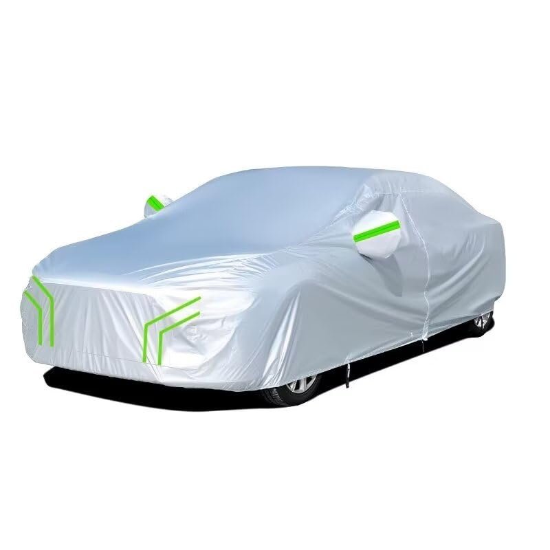 Car Cover Outdoor Compatible with Nissan Moco 20012016, all-weather waterproof, sun-proof and breathable Car Covers (Silver-green)