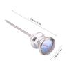 Aluminum Alloy Motorcycle Oil Dipstick with Temperature Gauge for 125 Motocross Motorbike, Black (Silver) view 2