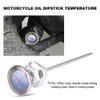 Aluminum Alloy Motorcycle Oil Dipstick with Temperature Gauge for 125 Motocross Motorbike, Black (Silver) view 3