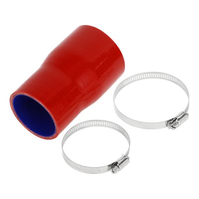 X AUTOHAUX Straight Coupler Silicone Hose with Clamps 2.75"-2.36" ID 5" Length 0 Degree Car Silicone Hose Coolant Hose 4-Ply 5mm Thick Air Intake/Turbo/Intercooler Piping Tube Blue Red 1 Set