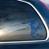 Dark Spark Decals Cowgirl Boots with Sunflower and Hat 12 inch Blue Indoor Outdoor Vinyl Decal view 2