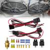 RYANSTAR RACING Dual Electric Fan Relay Kit with Radiator Electric Fan Thermostat Kit Fan Temperature Sensor Switch 185 On 175 Off Electric Cooling Fan Thermostat Kit 4 Pin 40 AMP Waterproof Relay Kit view 1