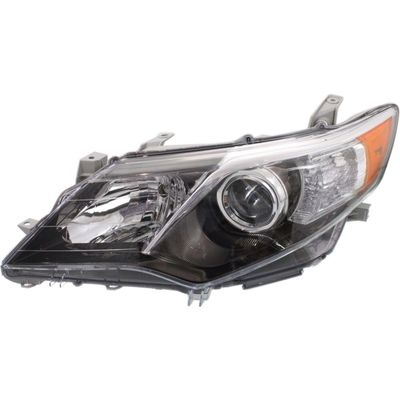 Replacement Headlight For 2012 2013 2014 Toyota Camry Sedan Left Black Housing HID