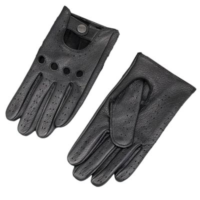 Men's Sheepskin Leather Motorcycle Gloves Protective Gloves for Driving and Riding