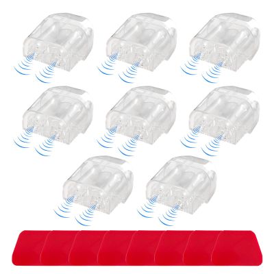 Yourkar 8 PCS Deer Whistles, Deer Warning Devices with Waterproof Adhesive Tapes, Car Save Deer Whistles Avoids Collisions Suitable for Vehicles, Trucks, SUVs, Car Accessories (Transparent)