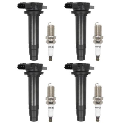 ECCPP UF326 Ignition Coil & 6240 iridium Spark Plugs for Nissan set of 4
