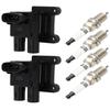 ECCPP Ignition Coil Coils&iridium Spark Plugs UF246 for Chevrolet Prizm 1998-1999 & for Toyota Corolla 1998-1999, L4 1.8L 2+4 view 1