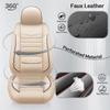 ITEYAO Leather Car Seat Cover for Honda Accord 2003-2023 2024, 5 Seats Premium Waterproof Breathable Faux Leather Seat Covers,Airbag Compatible Auto Seat Cover Protectors(Beige,Full Set with Pillow) view 4