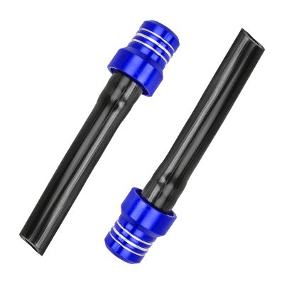 Yourkar 2 PCS Hose Gas Fuel Tank Cap, Aluminum Breather Fuel Valve Vent with Flexible Tube, Gas Tank Filler Cap Replacement for CRF YZF Motorcycle Dirt Bike, Motorcycle Accessories(Blue)