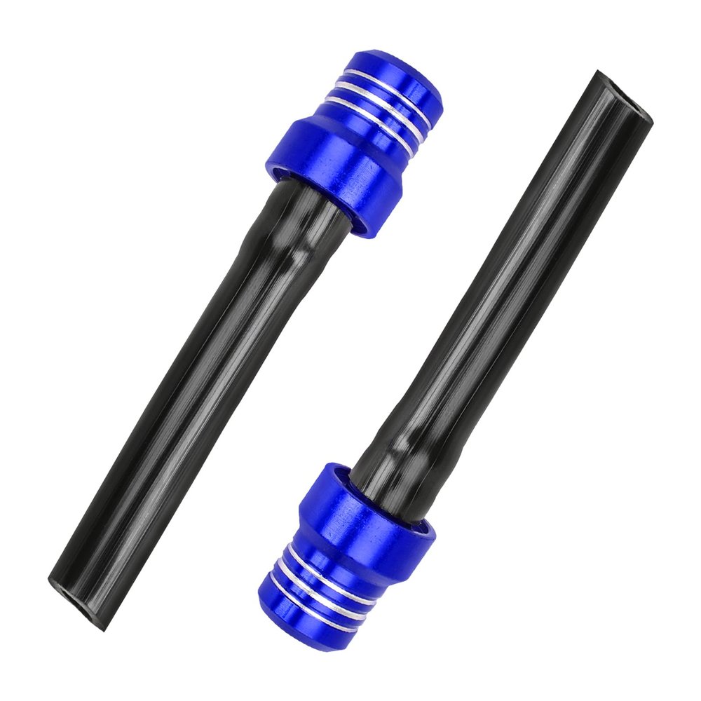 Yourkar 2 PCS Hose Gas Fuel Tank Cap, Aluminum Breather Fuel Valve Vent with Flexible Tube, Gas Tank Filler Cap Replacement for CRF YZF Motorcycle Dirt Bike, Motorcycle Accessories(Blue)