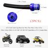 Yourkar 2 PCS Hose Gas Fuel Tank Cap, Aluminum Breather Fuel Valve Vent with Flexible Tube, Gas Tank Filler Cap Replacement for CRF YZF Motorcycle Dirt Bike, Motorcycle Accessories(Blue) view 2