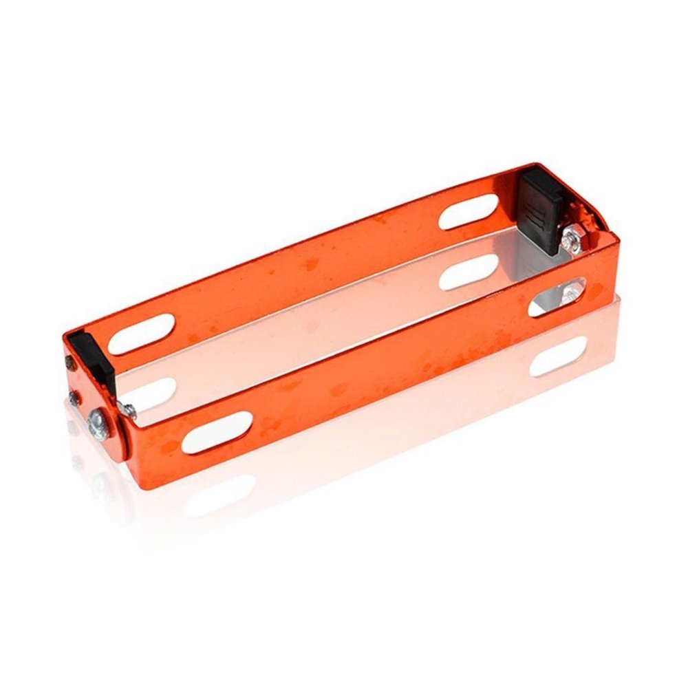 LeosHi Adjustable Folding Motorcycle License Plate Bracket Motorbike Tail Rear Light License Plate Holder for ATV Dirt Bike Motorcycle(Orange)