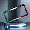 Italy Flag License Plate Frame Italian Flag License Plate Frames Personalise Stainless Steel Funny Design Compatible with Standard License Plate Holder for USA Canada 6 X 12 Inch with Screws view 2