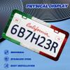 Italy Flag License Plate Frame Italian Flag License Plate Frames Personalise Stainless Steel Funny Design Compatible with Standard License Plate Holder for USA Canada 6 X 12 Inch with Screws view 3