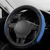 PIC AUTO Steering Wheel Cover, Blue Thick Rhombic Foam and Premium Leather, Universal 14.5-15.5 Inch Breathable Anti-Slip Steering Wheels Accessories for Men & Women view 1
