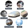 Car Covers Waterproof Compatible with sedan Honda Accord (2002-2024), Car Cover Outdoor Waterproof Sun Protection UV Dustproof Scratch Resistant, Oxford Cloth with Side-Opening Zipper Full Cover(Silve view 3