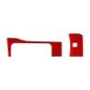 Real Carbon Fiber Dashboard Both Sides Panel Decoration Panel Decal 2pcs Cover Interior Trim Premium Sticker Cover Accessories Compatible With Toyota Tacoma 2015 2016 2017 2018 2019 2020 2021 2022 Red view 2