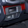Real Carbon Fiber Dashboard Both Sides Panel Decoration Panel Decal 2pcs Cover Interior Trim Premium Sticker Cover Accessories Compatible With Toyota Tacoma 2015 2016 2017 2018 2019 2020 2021 2022 Red view 4