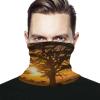 VFMNT Neck Gaiter for Men Women Sunrise on Big Tree Face Mask Bandana Elastic Face Scarf Windproof Head Wrap Warmer Headbands Breathable Face Cover for Sports Cycling Riding view 1