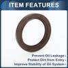 INFINAUTO Crankshaft Oil Seal Front Main Seal No.MD343563/MD069949 for Mitsubishi Eclipse 1990-2012 for Outlander 2003-2006 view 4