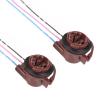 Flygun 2 PCS 3157 Car Turn Signal Light Sockets, Vehicle Pre-Wired Harness Socket Connectors, Universal Durable Automotive Brake Light Adapter Accessories for Truck SUV Car (Brown) view 1