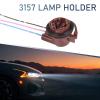 Flygun 2 PCS 3157 Car Turn Signal Light Sockets, Vehicle Pre-Wired Harness Socket Connectors, Universal Durable Automotive Brake Light Adapter Accessories for Truck SUV Car (Brown) view 4