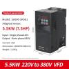 CSCPEXCZ 220V to 380V VFD 0.75KW-5.5KW 1phase to 3 Phase Output SU600 Variable Frequency Drive Motor Speed Control Inverter(5.5KW 220 to 380V B) view 2