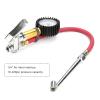 1/4 Trunk Motorcycle Tire Pressure Dial Air Compressor Inflator Pump with 10-220psi Capacity for Bike, Motorcycle, Automobile view 2