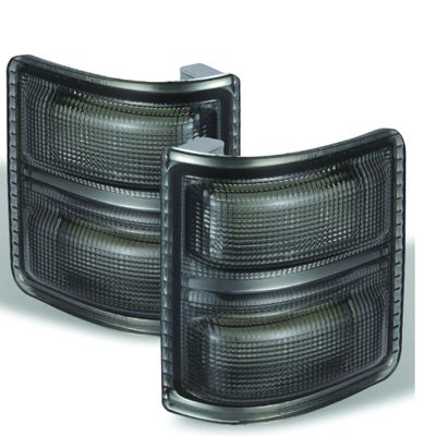 Stark Industries Smoked Lens Switchback LED Side Mirror Marker Lamps Compatible With 2008-16 Ford F250 F350 F450 Super Duty - 2Pcs Smoked Lens Amber LED Signal Towing Side Mirror Turn Signal Light