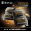 Stark Industries Smoked Lens Switchback LED Side Mirror Marker Lamps Compatible With 2008-16 Ford F250 F350 F450 Super Duty - 2Pcs Smoked Lens Amber LED Signal Towing Side Mirror Turn Signal Light view 2