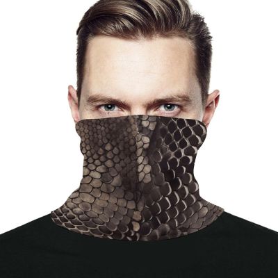 NQLYUT Neck Gaiter for Men Women Face Mask Classic Snake Skin Face Cover Quick Dry Scarf Cover for Cycling