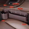Car Leather Cup Holder Gap Bag,Adjustable Leather Seat Gap Storage Box with Water Cup Holder,Creative Multifunction Car Seat Gap Filler Organizer for SUV,Car /1450 view 3