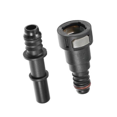 REPAIROCK Car Fuel Line Hose Quick Release Connector Kit Straight 1/2" 12.61mm SAE to 1/2" 12mm Disconnect Hose Plastic Gray Auto Replacement Parts
