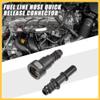 REPAIROCK Car Fuel Line Hose Quick Release Connector Kit Straight 1/2" 12.61mm SAE to 1/2" 12mm Disconnect Hose Plastic Gray Auto Replacement Parts view 2