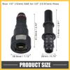 REPAIROCK Car Fuel Line Hose Quick Release Connector Kit Straight 1/2" 12.61mm SAE to 1/2" 12mm Disconnect Hose Plastic Gray Auto Replacement Parts view 3